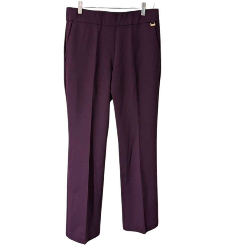 NWOT Anne Klein Deep Purple Straight Leg Trousers Size S (6)‎